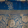 Royal Blue Banarasi Silk Saree with Silver Zari Embroidery