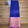 Premium Kanji Silk - Royal Blue & Pink