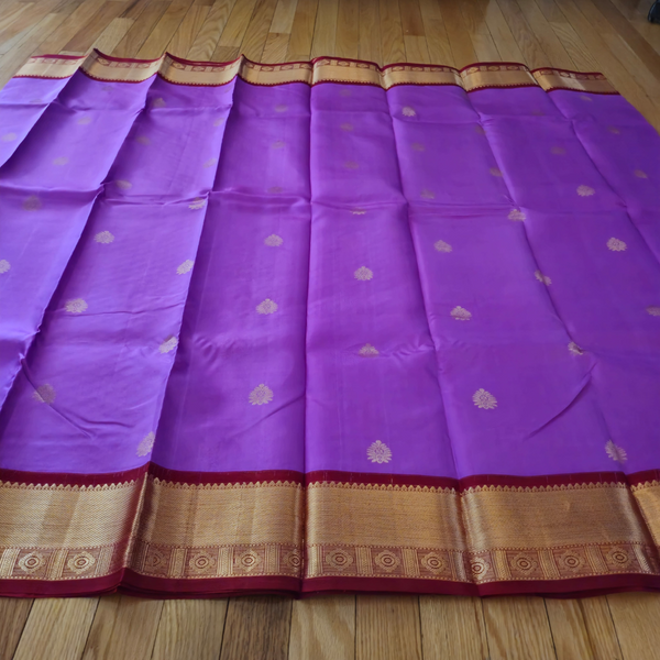 Pure Kanjivaram Silk Saree – Majestic Purple