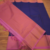 Premium Kanji Silk - Royal Blue & Pink