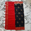 Banarasi mixed with crape saree,black saree