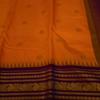 Premium Kanji Silk Saree – Mustard Yellow with Maroon Zari Border