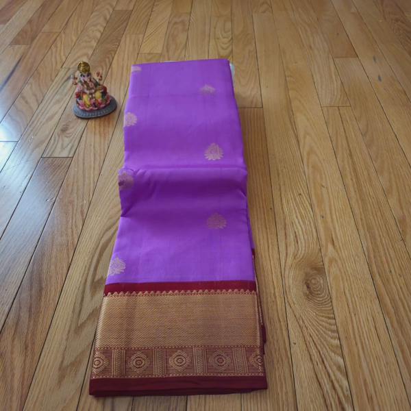 Pure Kanjivaram Silk Saree – Majestic Purple