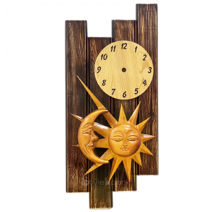 Sun And Moon Clock 9'' x 19''